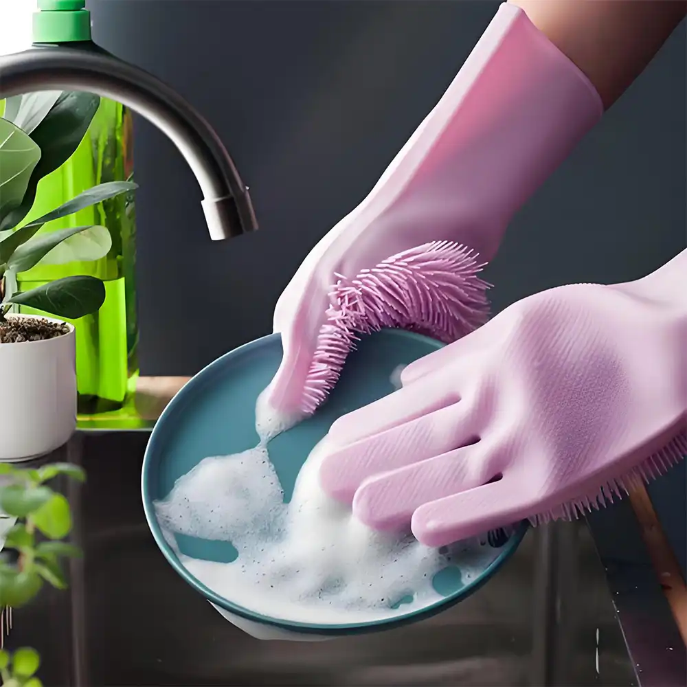 Heat Resistant Silicone Dishwashing Gloves